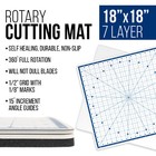 18  X 18  White Self Healing 7-ply Durable Round Rotating Cutting Mat