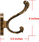 Antique Brass Coat Hooks     Heavy Duty Wall Mounted     Vintage Decorative For Coat