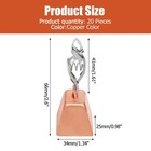 Biaungdo 20 Pcs Fishing Bells For Rods  Fishing Pole Catfish Bells Copper Color