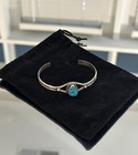 Handmade Vintage Navajo Native American Sterling Silver  Turquoise Cuff Bracelet