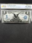      Pcgs 67 Ppq Superb Gem 1899  1 Silver Certificate Black Eagle Note Fr226a Unc