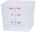 Cambro 6sfscw135 6 Quart Clear Polycarbonate Camsquare Food Container Commercial