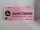 John Deere License Plate Pink  Metal Car Tag Country Truck Tag