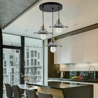 Vintage 3-lights Chandelier Industrial Hanging Glass Pendant Light Ceiling Lamps
