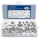 900 Pcs Stainless Steel Flat Washers Assortment Kit - 9 Sizes For All Your Needs