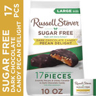 Russell Stover Sugar Free Dark Chocolate Pecan Delights Candy  10 Oz  Bag
