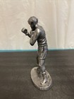Vintage Signed Ricker  75 Pewter Figures  Usa Boxer