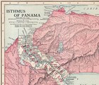 1911 Antique Panama Canal Map Vintage Maritime Isthmus Of Panama Map 3013