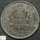 1804 C-10 Crosslet 4  With Stems Draped Bust Copper Half Cent 1 2c