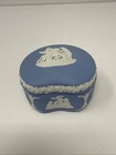 Wedgewood Blue Jasperware Trinket Box Made In England