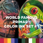 World Famous Tattoo Ink - 12 Primary Color Tattoo Kit  1 - 1 Oz Each - Skin-safe