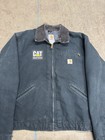 Vintage 1990s Carhartt Detroit Uj01 Black Xl Tall Zip Up Work Jacket Made In Usa