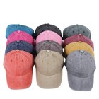 Plain Dyed Washed 100  Cotton Adjustable Baseball Cap Women   Men
