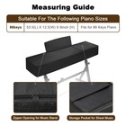 Explore Land 88 Keys Digital Piano Dust Cover With Music Stand 88keys  Black