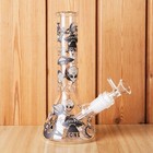 7 8  Aliens Fluorescent Glass Bong Glass Water Pipe Smoking Tobacco Beaker 14mm