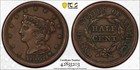 1853 Braided Hair Half Cent Pcgs Genuine Xf Details     Sharp Liberty   Bold Date