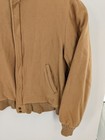 Woolrich Vintage Usa Made Men s Wool Tan Bomber Jacket Coat  Flannel Lined  Xl