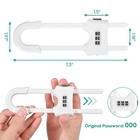 4-pack U-shaped Sliding Cabinet Locks Baby Proof Child Safety Latches Adjustable