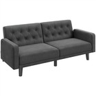 63in Convertible Futon Sofa Bed With Usb Ports For Living Room  Guest Room