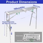 64 x12  Portable Scaffolding Platform  Folding Steel Step Ladder Adjustable Heig