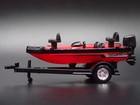 Bass Boat On Trailer Removable 1 64 Scale Diorama Collectible Diecast Model Boat