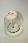 Vintage Glass And Metal  Coin Bank