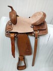 15  Handmade Western Hand Tooled Leather Saddle Horse Barrel Trail Tack Saddle  