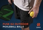 Onix Fuse G2 Outdoor Pickleball Balls Yellow 6 Pack