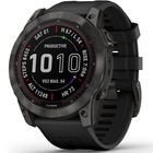 Garmin Fenix 7x Sapphire Solar Smartwatch - Carbon Gray Titanium With Black Band