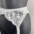 Vtg Victoria Secret Gold Label White Lace Stretch Garter Belt Size S