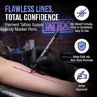 Element Tattoo Pen Marker For Skin - Body   Face Surgical Stencil Temporary