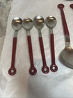 Vintage Red Mono Ring Cutlery - Made In Germany Stainless Knives Spoons Fork Htf