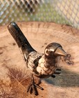 Beaut  Metal   Porcerine Bird Art Sculp  Fiqurine-magpie-11gr  1 5  X  5  X 2  