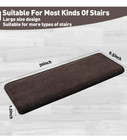 Pure Era Bullnose Plush Soft Carpet Stair Treads 14pc Set Non-slip Self Adhesive