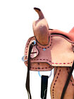 Pony Kids Barrel Horse Roughout Leather Saddle Suede Seat 8  10  12  13  Brown