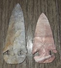 Collection Of 2  Modern Made E Notch Flint Knapped Arrowheads By Jeremy Parker