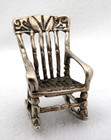 Miniature European 800 Solid Silver Rocking Chair Figurine