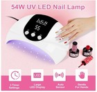 Uv Led Nail Lamp 54w Gel Polish Dryer Auto Sensor 3 Timer Settings