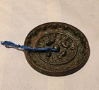 Rare 3  Old Chinese Dynasty Bronze Ware 4 Beast Pattern Round Copper Mirror F sh