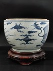                    16th C Chinese Ming Blue And White Porcelain Phoenix Cloud Incense Burner