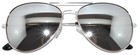 Silver Mirror Lens Aviation Style Silver Metal Frame Sunglasses Uv400 Protection