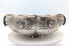 Heavy Sanborns Mexico Sterling Silver Repouss   Lobed Bowl Handles 615g 9 5 