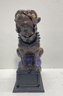Vintage Cast Iron Bull Dog Bank Figural Coin Still Bank Glass Eyes Taiwan