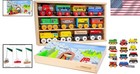 Educational 12 Train Cars Wooden Play Set With Tunnel Box - Compatible Toys