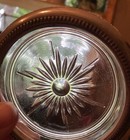 4 Vintage Leonard Silverplate And Crystal Drink Coaster