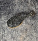Antique Victorian Art Nouveau Silver Plate Hair Brush Floral Repousse Vanity Dec