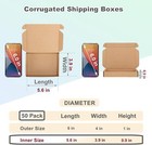 Mebrudy 6x4x1 Inches Shipping Boxes Pack Of 50  Small Corrugated Cardboard Box