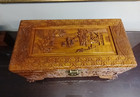 Antique Heavily Carved Asian Camphor Hope Or Blanket Chest