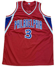 Allen Iverson Philadelphia 76ers Signed Autographed Pro Style Red Jersey Jsa