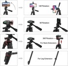 40  Professional Camera Tripod Stand For Dslr Canon Nikon Iphone With Carry Bag